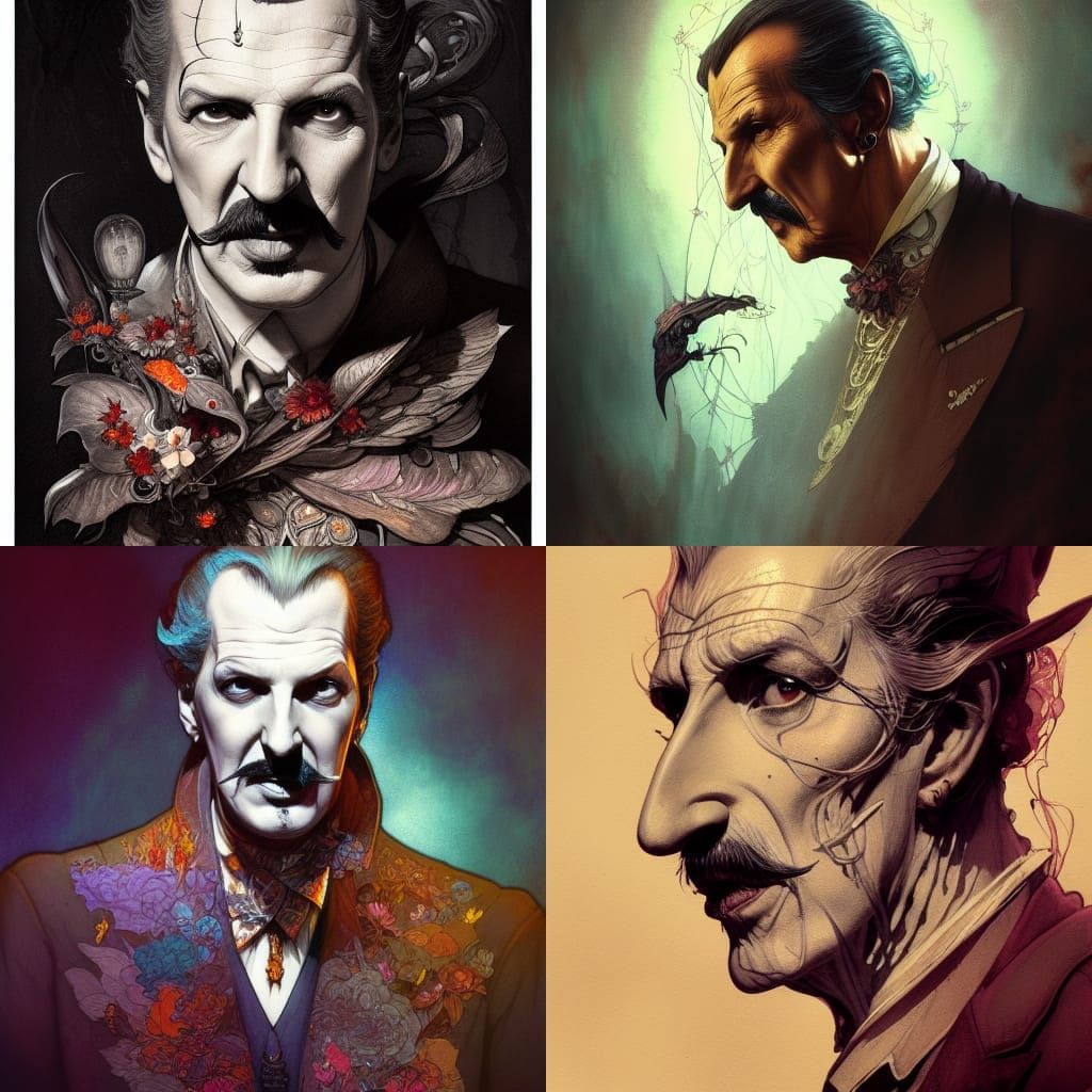 Vincent Price Portrait in Anime Ghibli Style