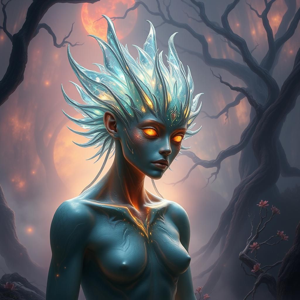 Mystical Being in Hyper-Realistic Matte Painting