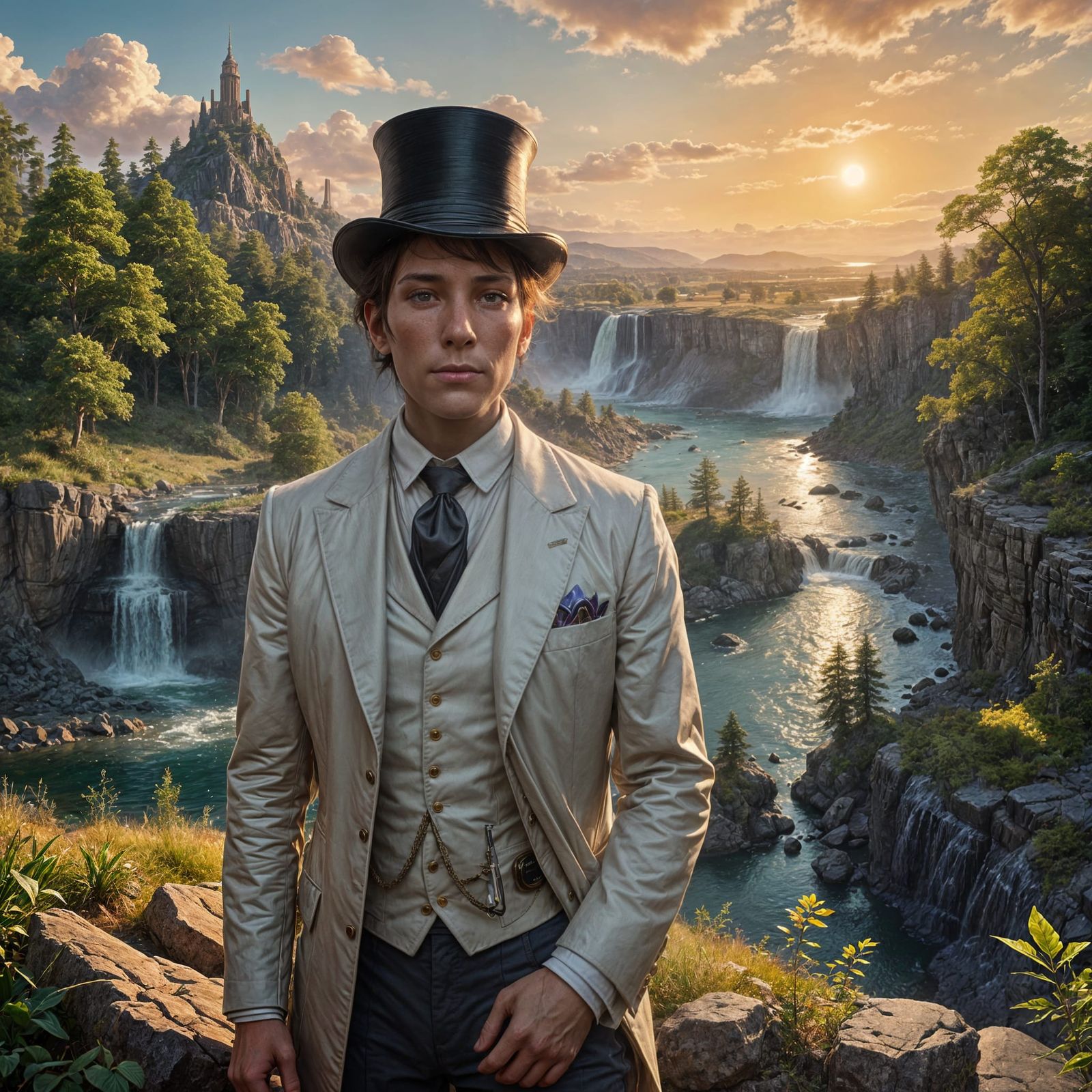 Dramatic Portrait in Frederic Edwin Church Style