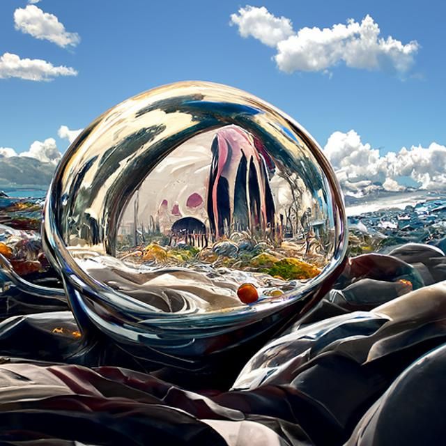 Eldritch Alternate Reality in Glass Bubble, Trending Art