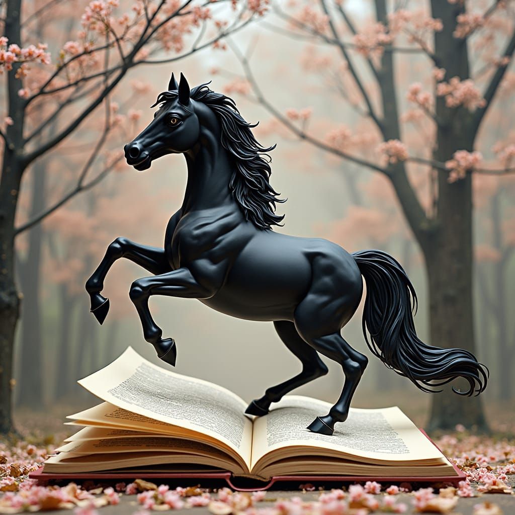Black Beauty Emerges from Pop-Up Book