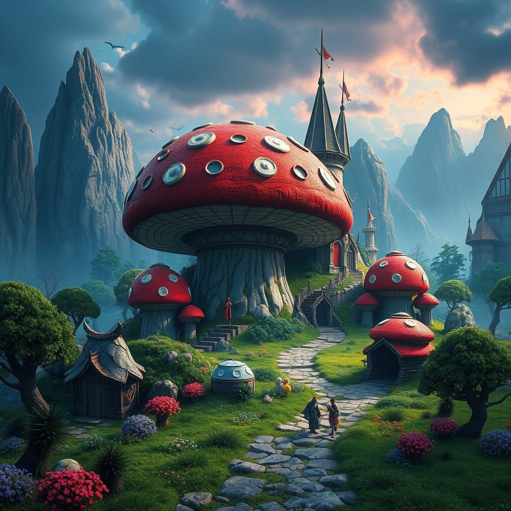 Epic Fantasy Landscape in Unreal Engine 5 Style