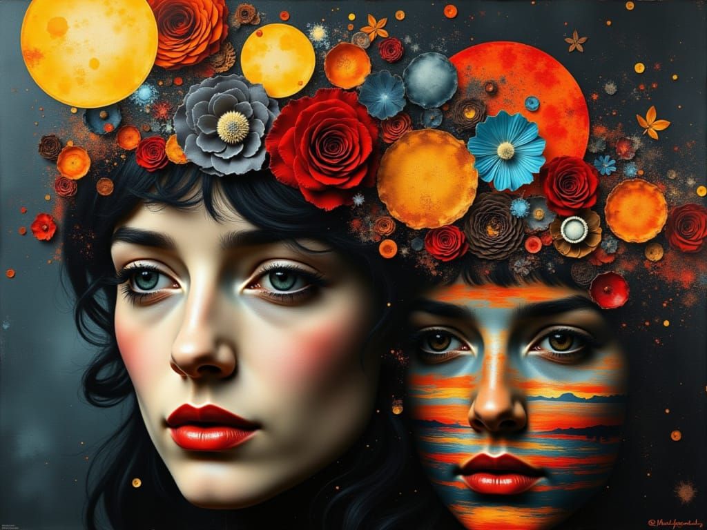 Baroque Psychedelic Fragmented Portraiture