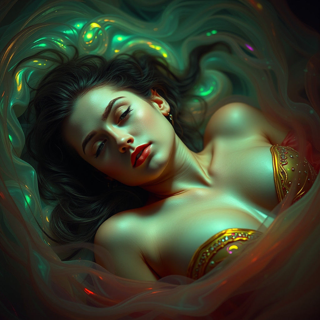Surreal Odalisque in Dreamlike State: Mystical Realism