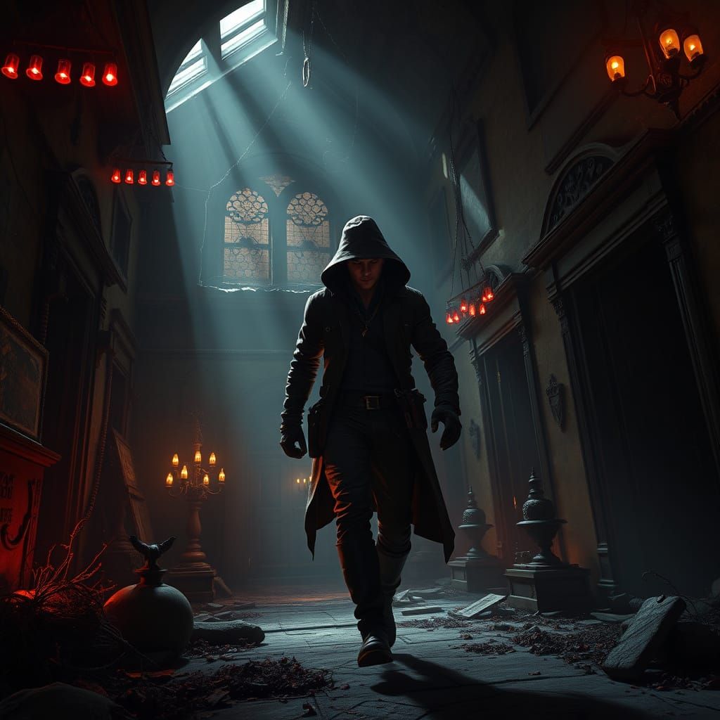 Investigator Explores Haunted Mansion Summoning Eldritch Abo...