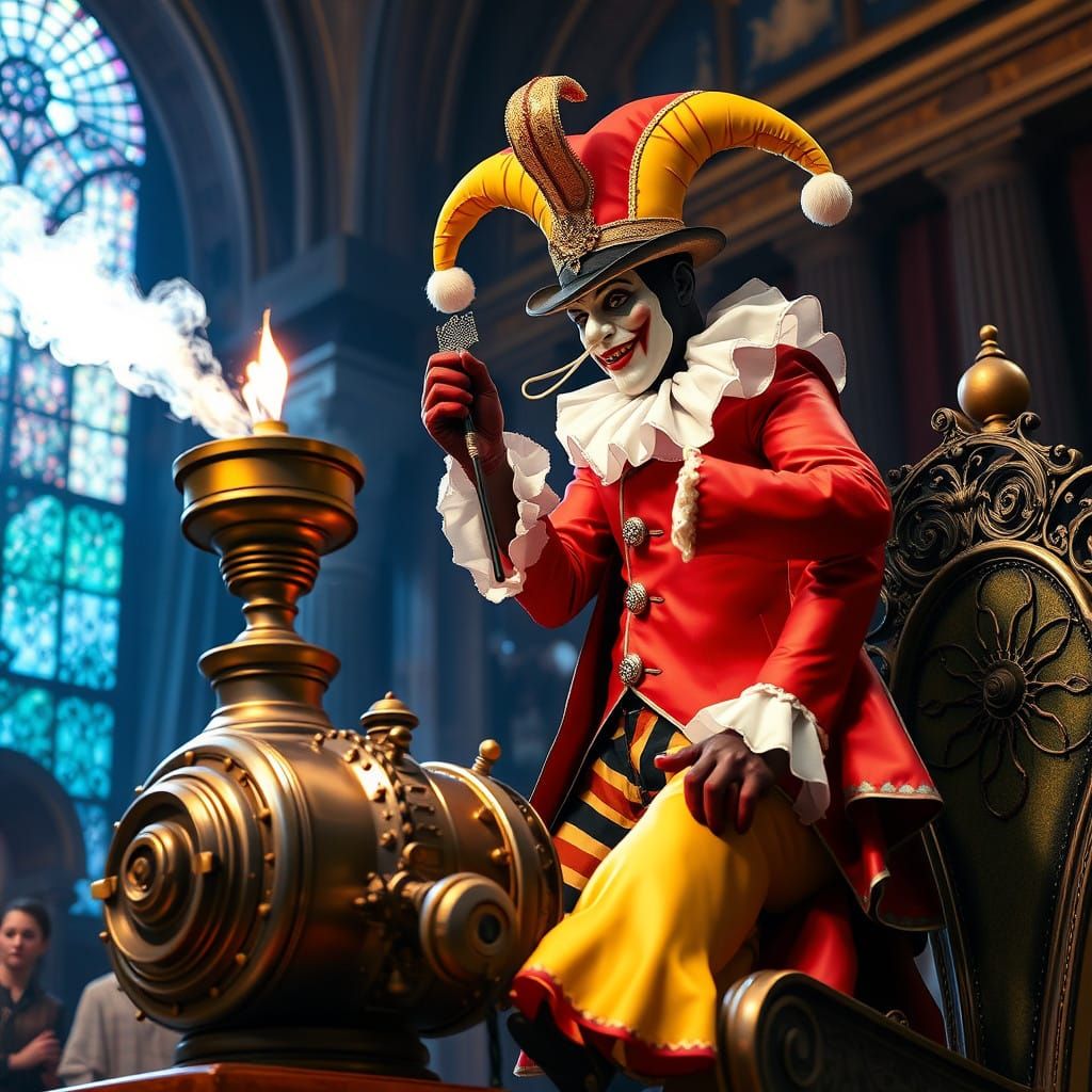 The Great Cosmic Jester in Steampunk Style