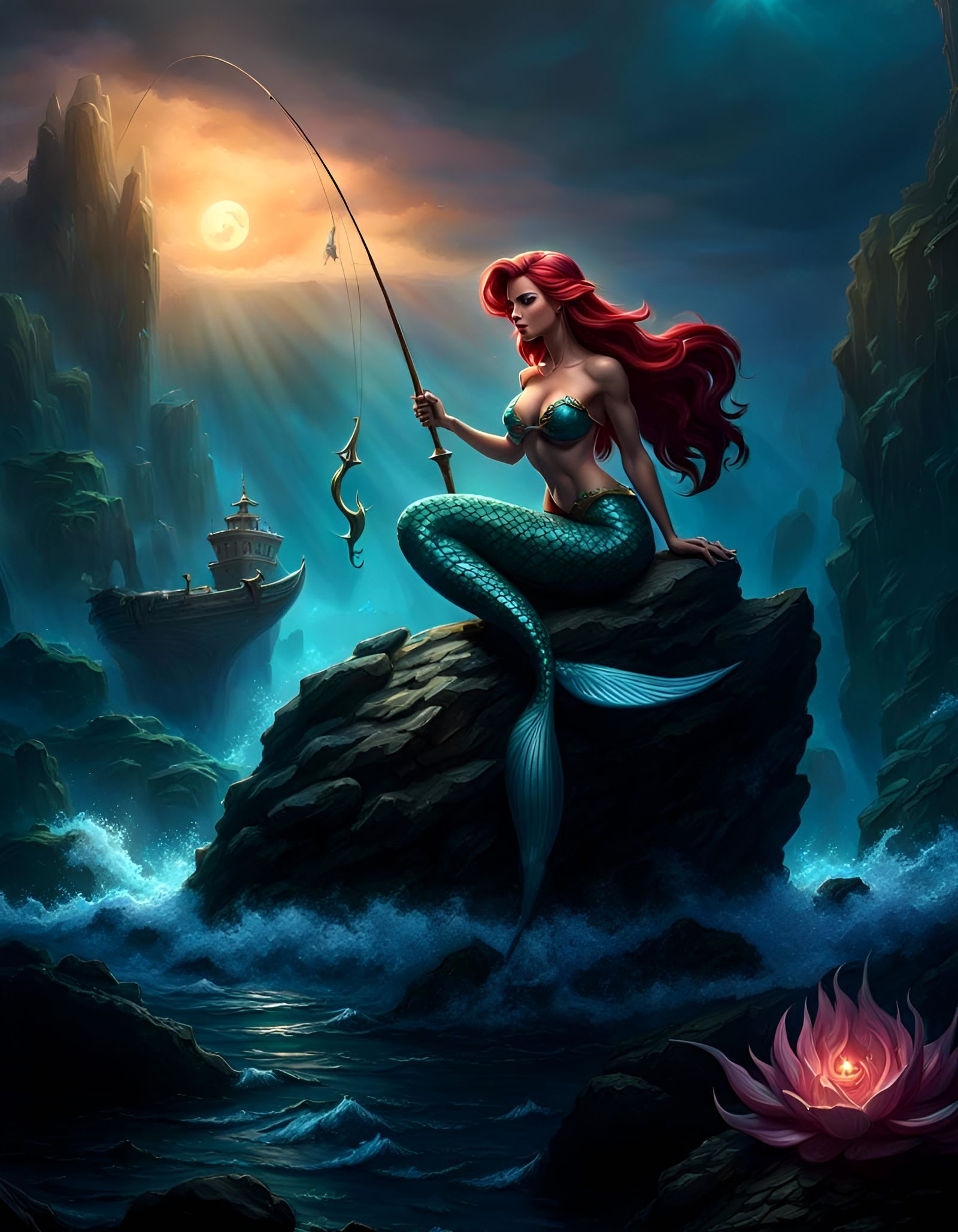 Ariel the fisherwoman