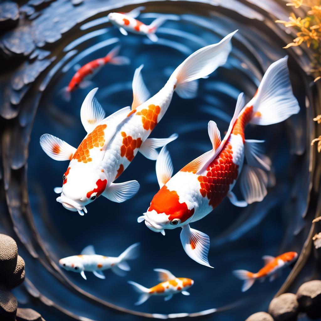 Yin Yang Koi Dance: Professional Photography