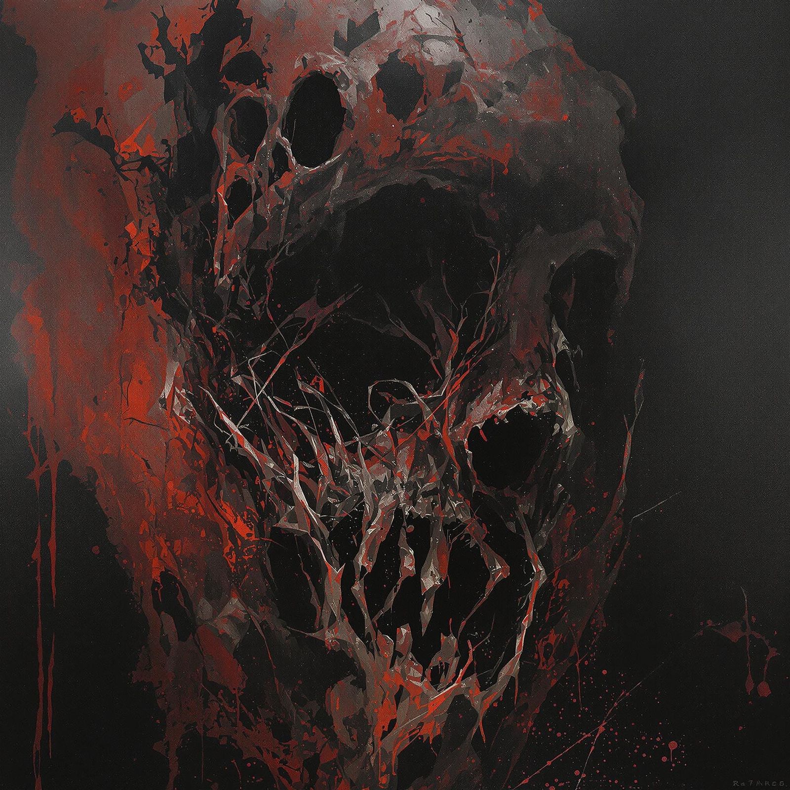 Ethereal Hellscape of Mortal Dread in Cyberpunk Art