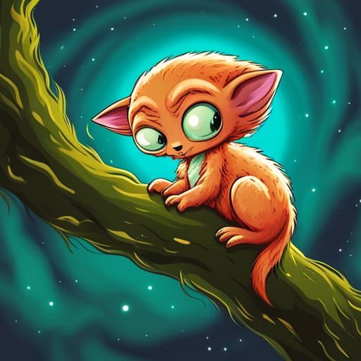 Adorable Chibi Alien on a Strange Planet