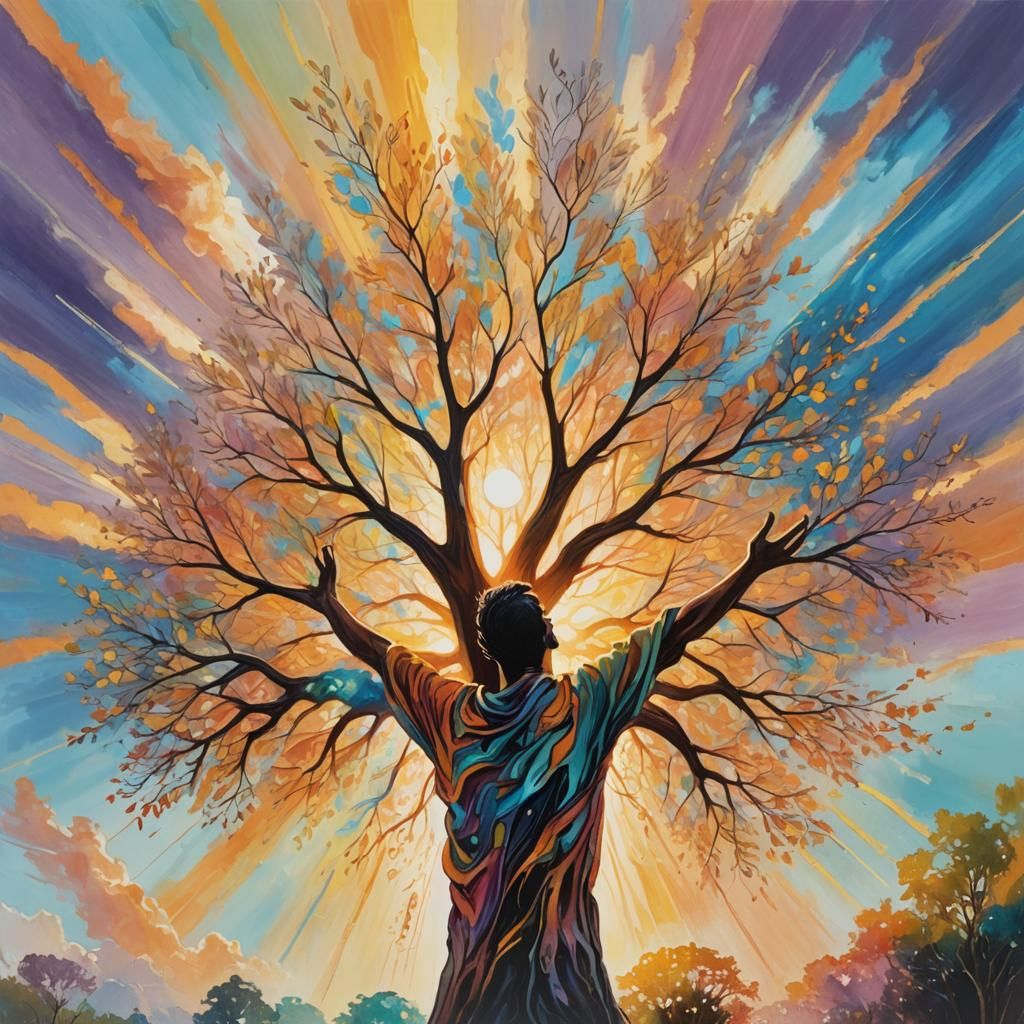 Euphoric Abstract Concept Art with Radiant Colors