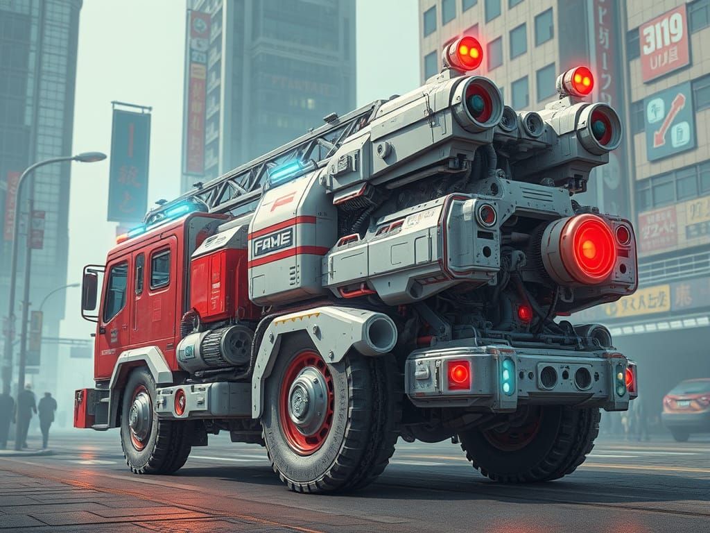 Majestic Futuristic Mecha Concept Design in Retro Style