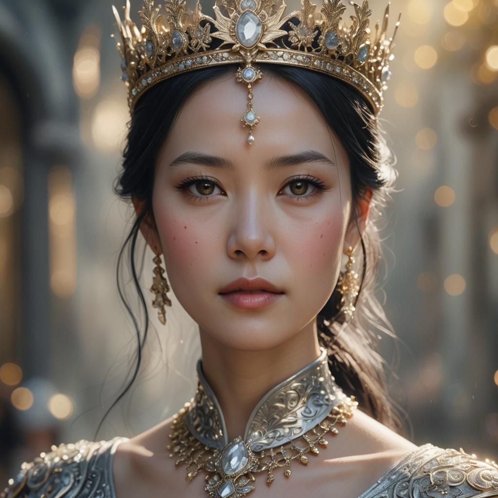 Ethereal Queen Portrait in Fantasy Matte Painting