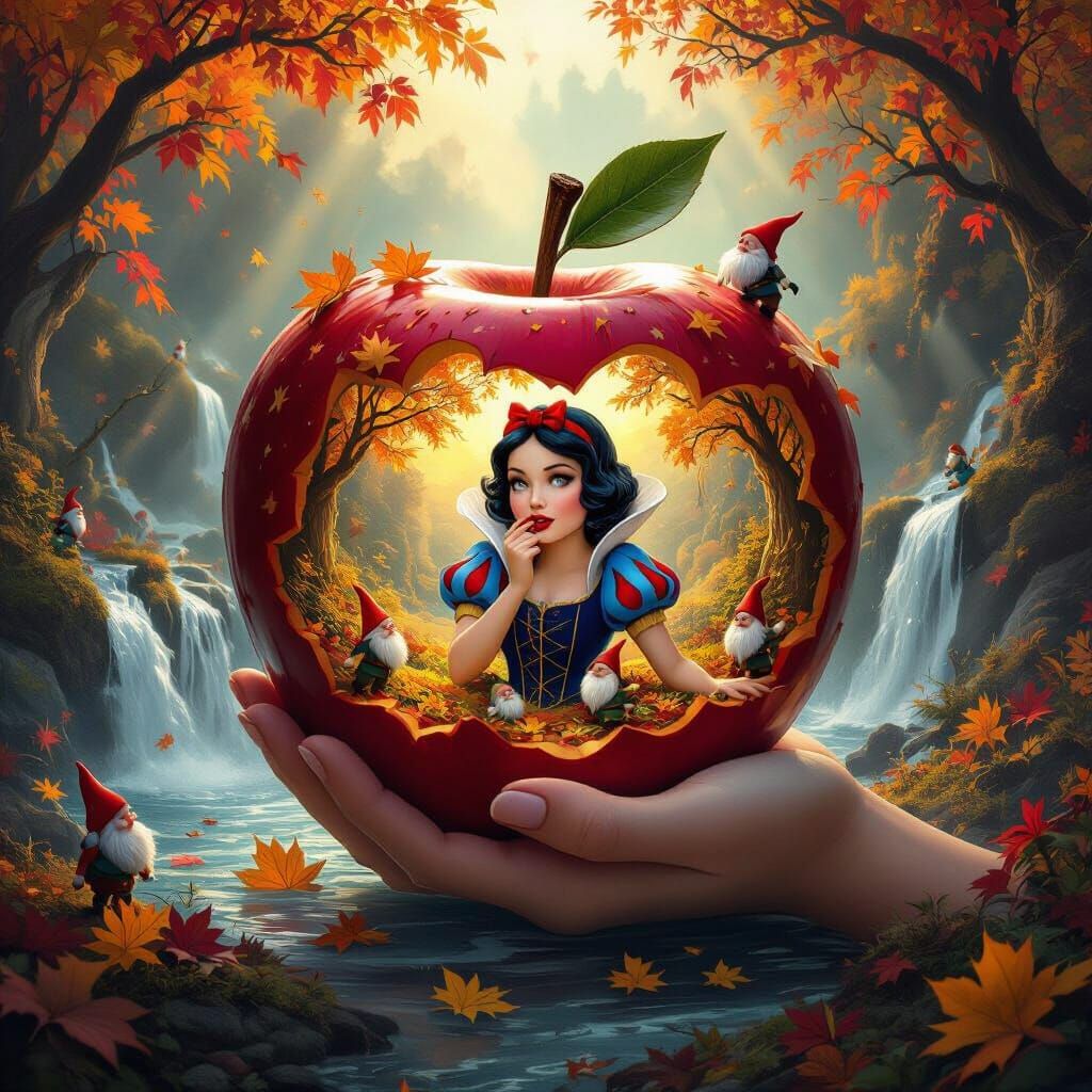Deranged Snow White Bites Poison Apple Revealing Autumn Worl...