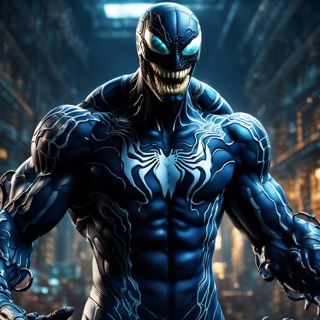 Muscular Guy in Venom Suit Hypnotizing Viewer