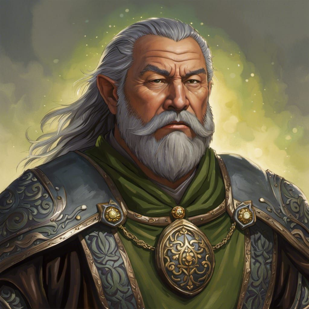 Orc Nobleman: Watercolor Fantasy Portrait