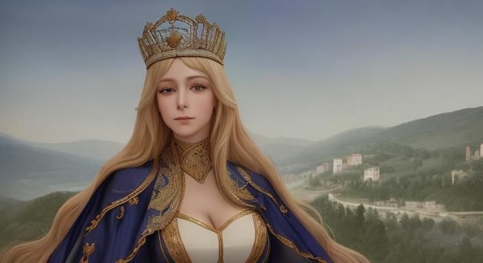Saint Tamar, Empress of Georgia: Photorealistic Portrait