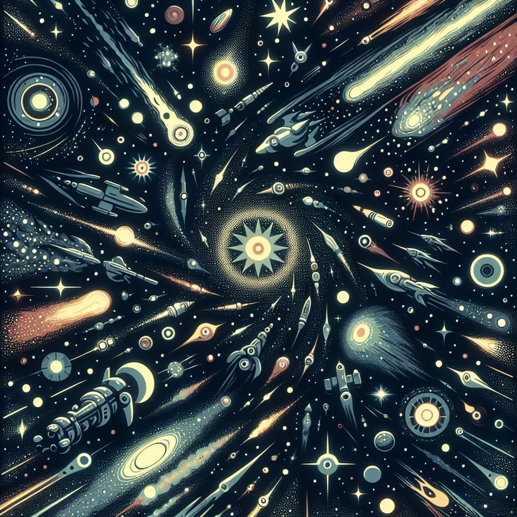 Surreal Cosmic Race Through the Stars