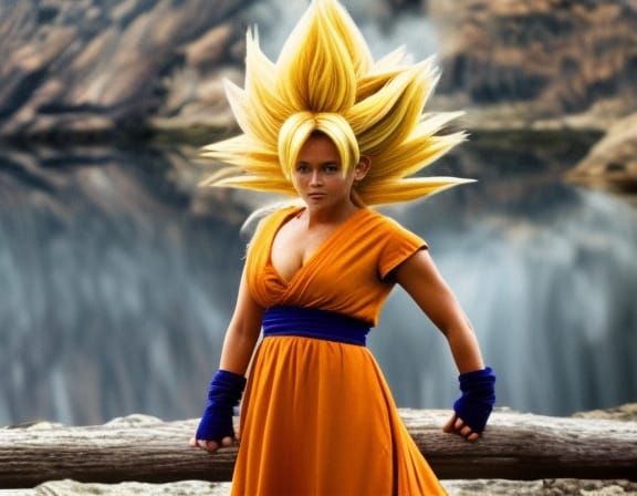 Live Action Female Super Saiyan Character Portrait