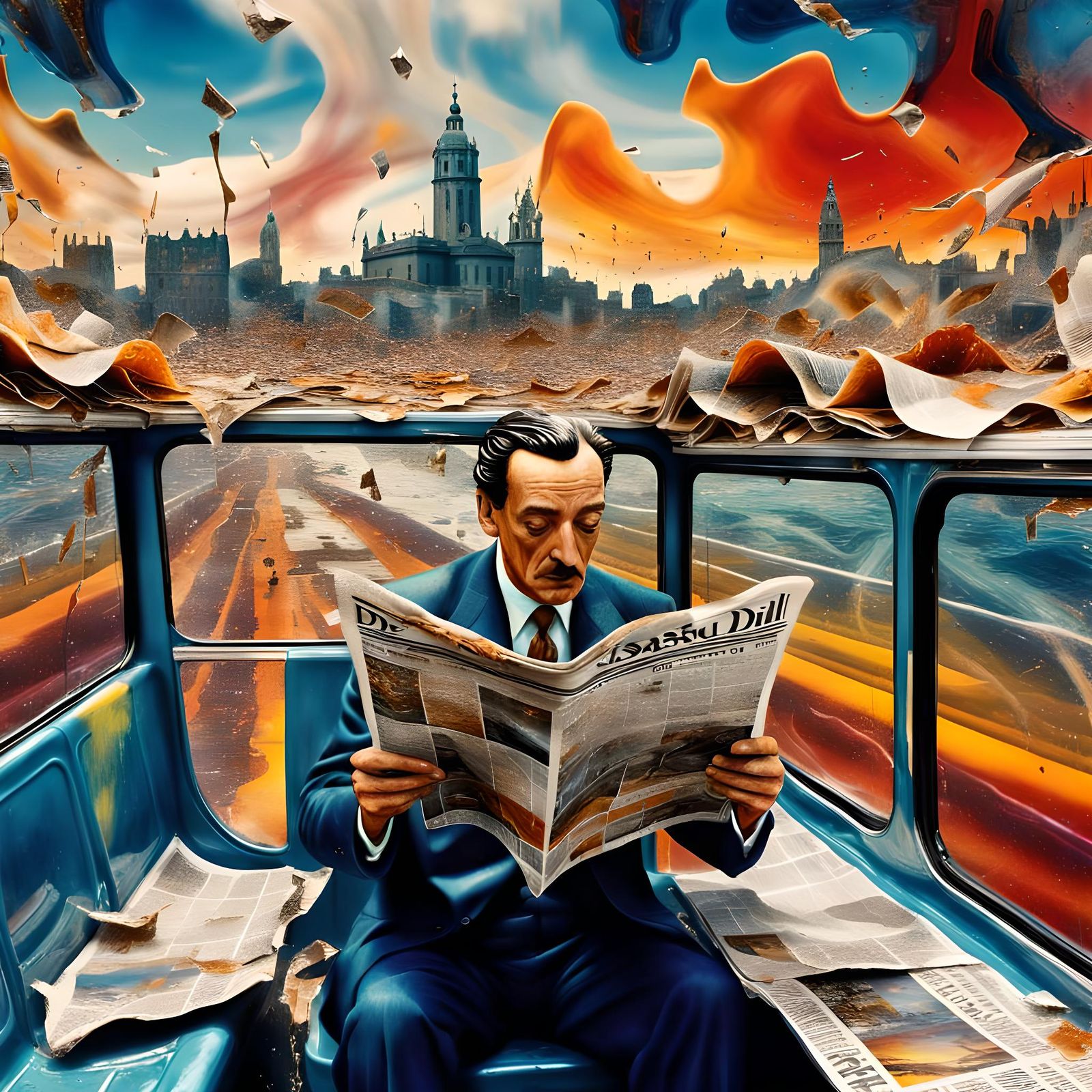 Surreal Day in the Life: Beatles-Inspired Dreamscape