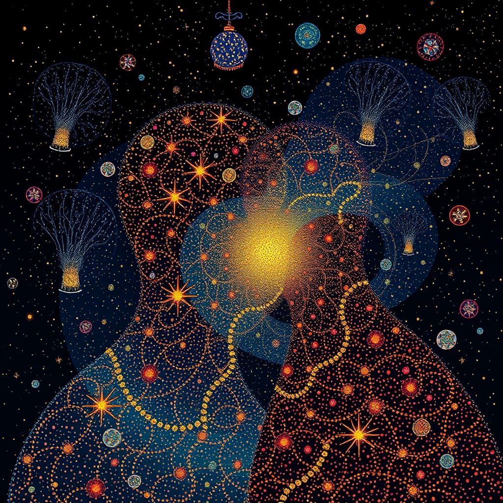 A Duality of Self in Vibrant Colors