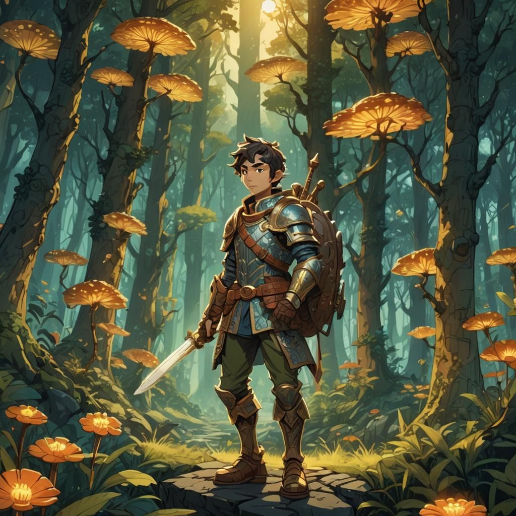 Heroic Dofus Character in French Comic Style