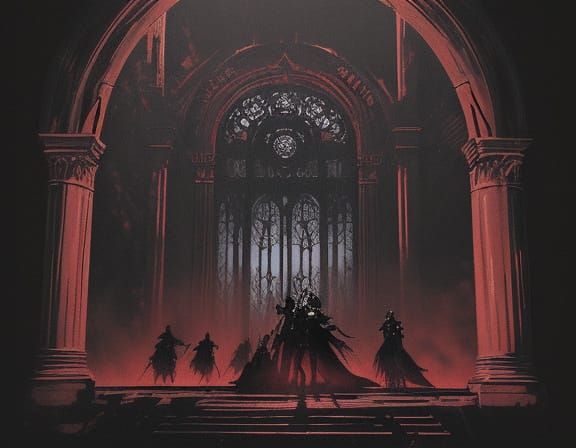 Dark Heroine Emerges from Shadows in Gothic Comic Book Style