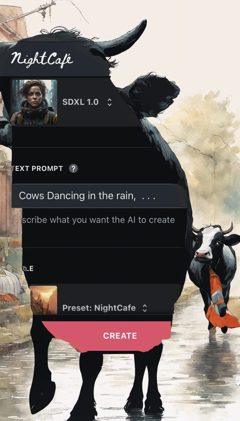 Cows Dancing In The Rain . . . Inception