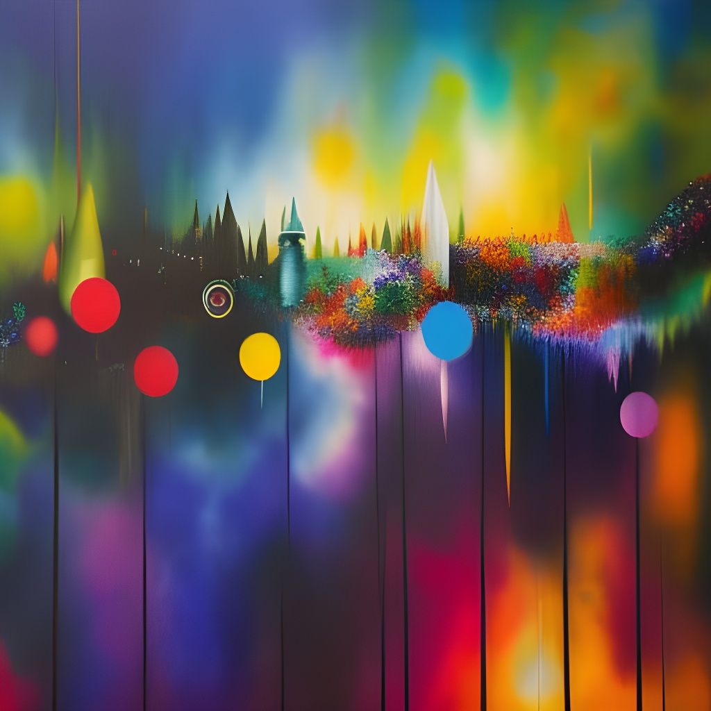 Disturbing Dreamscape in Acrylic Pouring Style