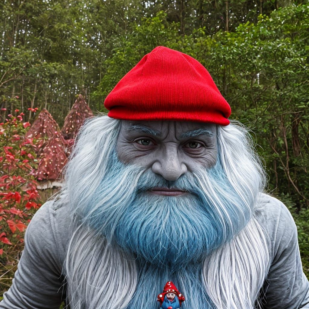 Dark Fantasy Red-Hooded Smurf-like Character