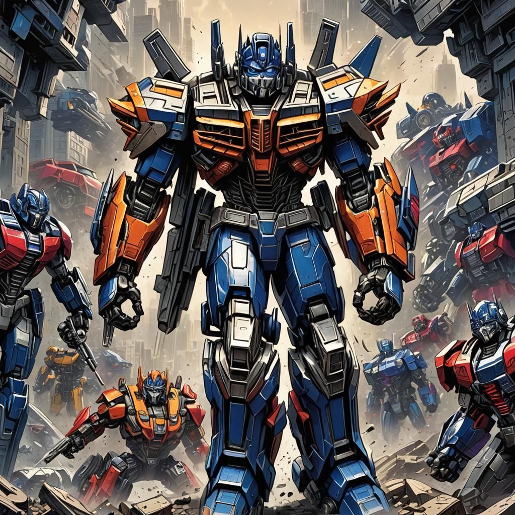 Transformers Symbol in Comic Book Art Style