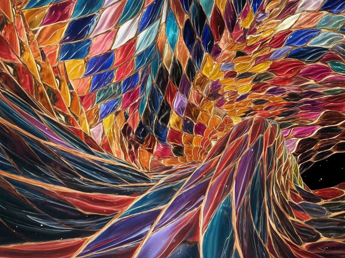 Hyperdetailed Penrose Tiling in Infinite Black Space