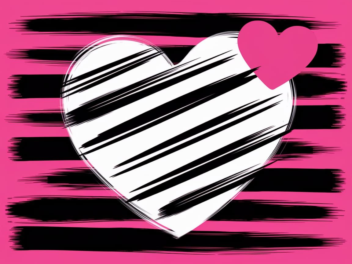 Abstract Heart with Pink Valentine's Day Theme