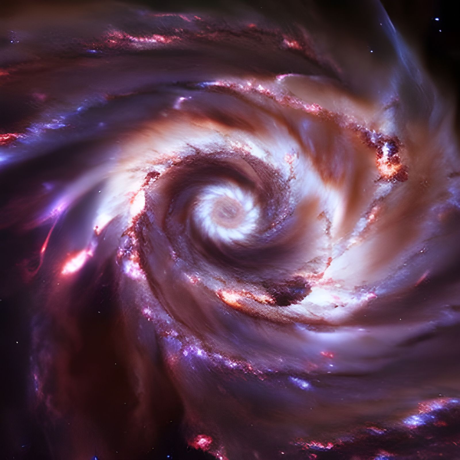 Colliding Spiral Galaxies: Insanely Detailed AI Art