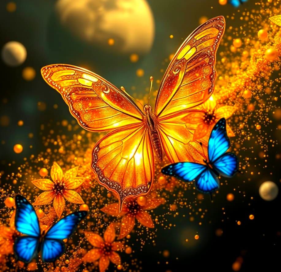 Golden Butterfly Flight