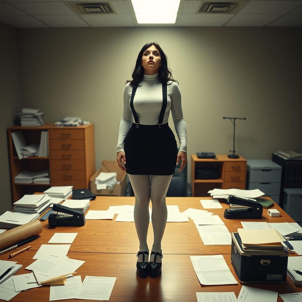 Stunning Curvy Woman Discovered in Office Landscape