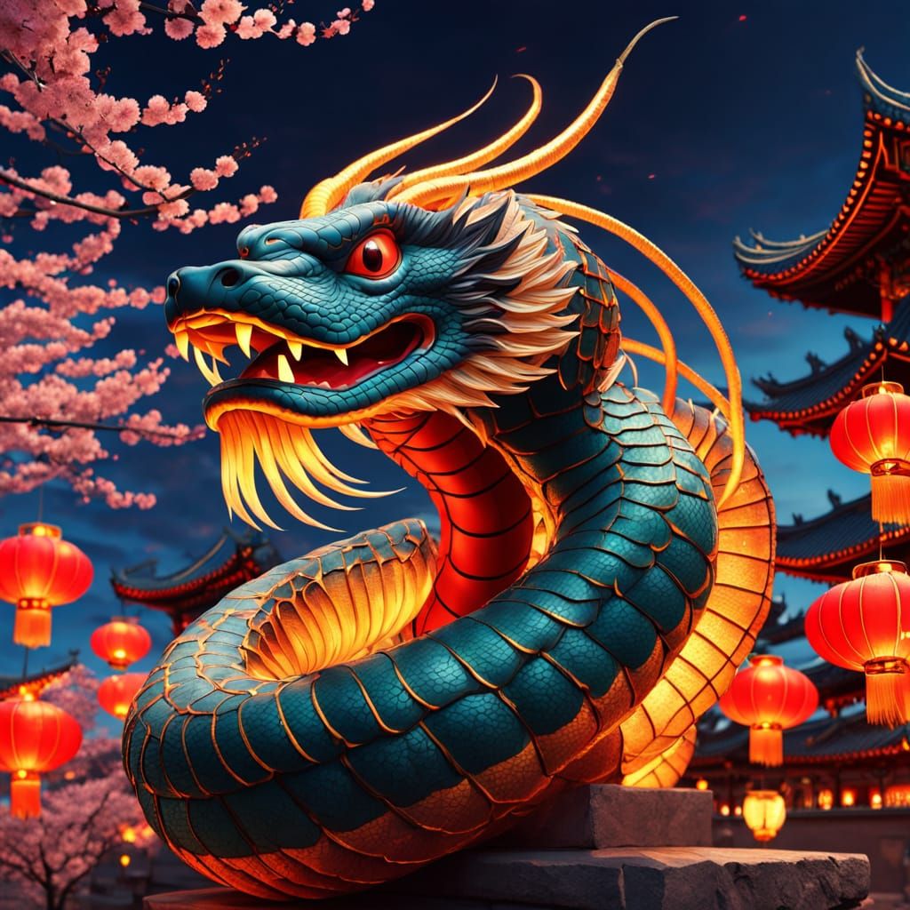 Celestial Serpent in Golden Hour