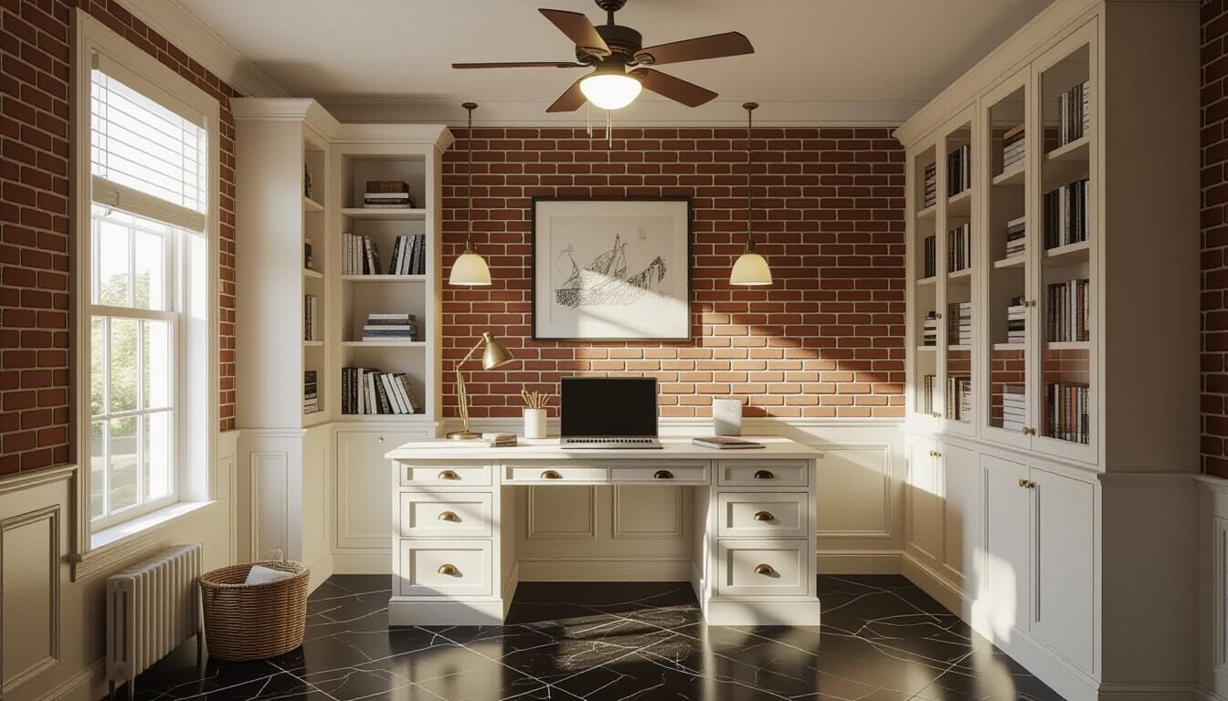 Vibrant Victorian Working Room with Modern Touches