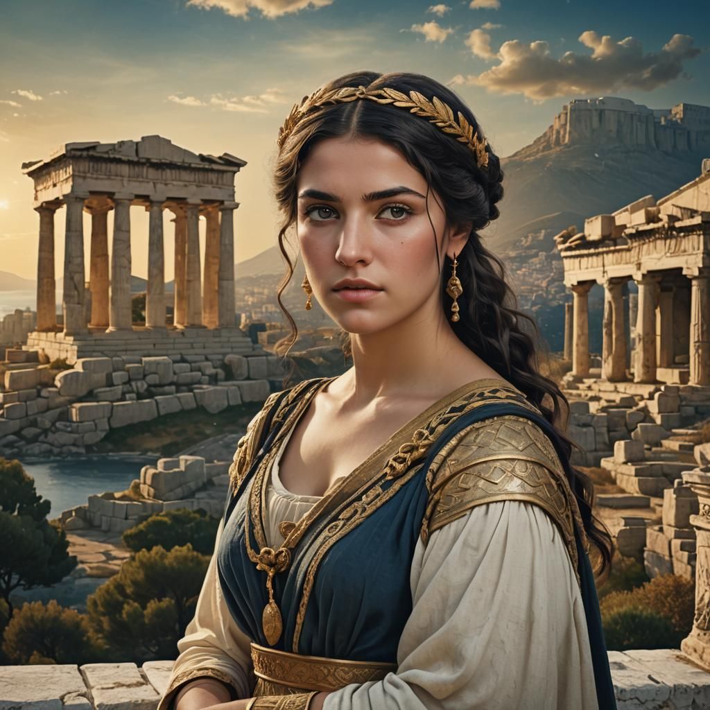 Neoclassical Greek Portrait of Pisidike Aeola