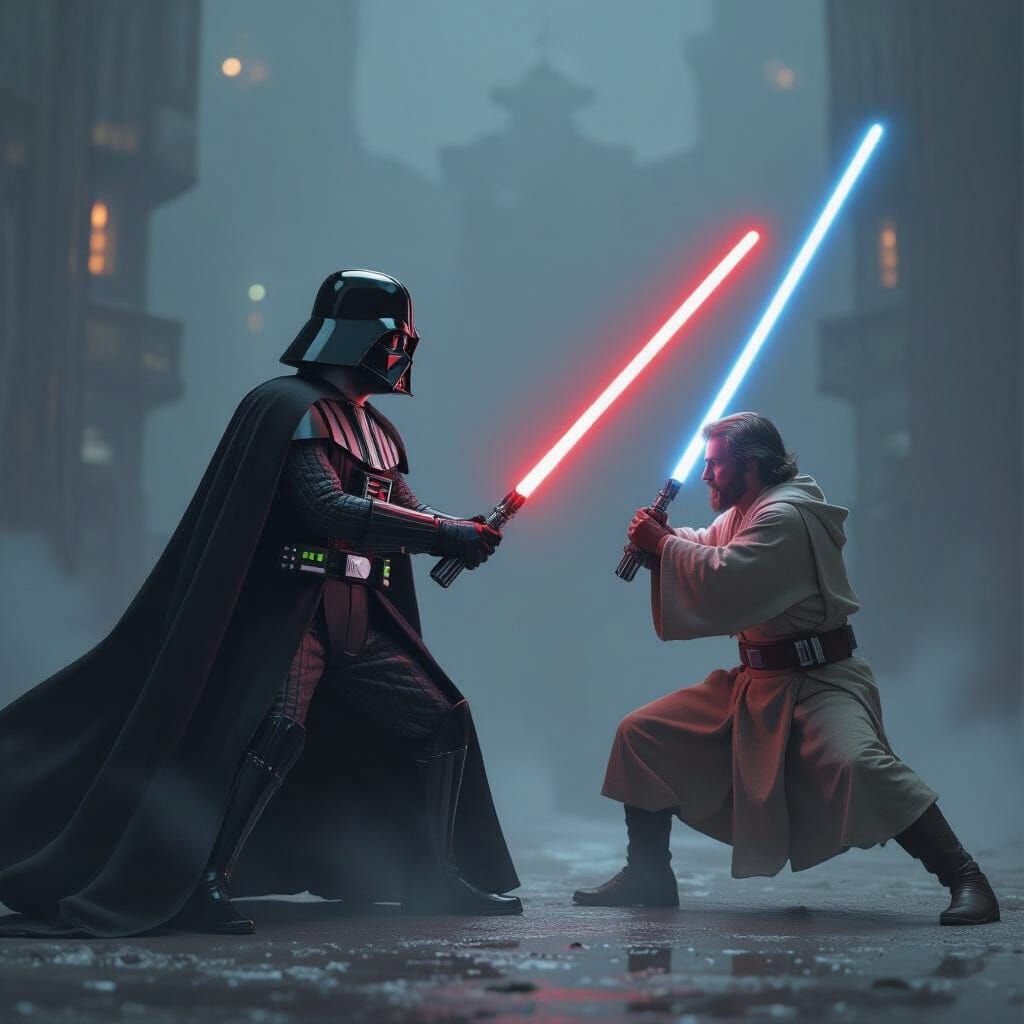 Epic Darth Vader vs. Obi-Wan Battle