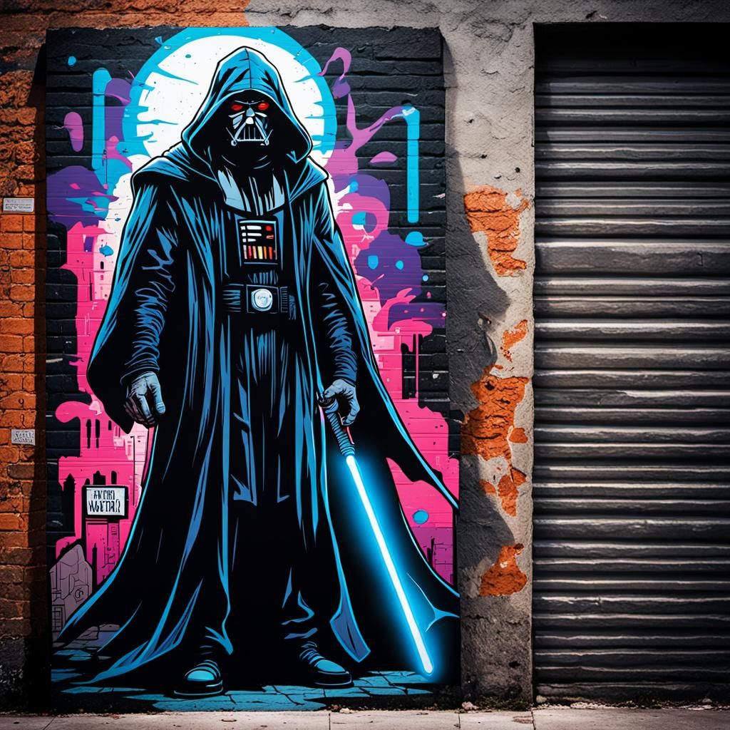 Wanted Poster of  a Sith lord . Grafiti style