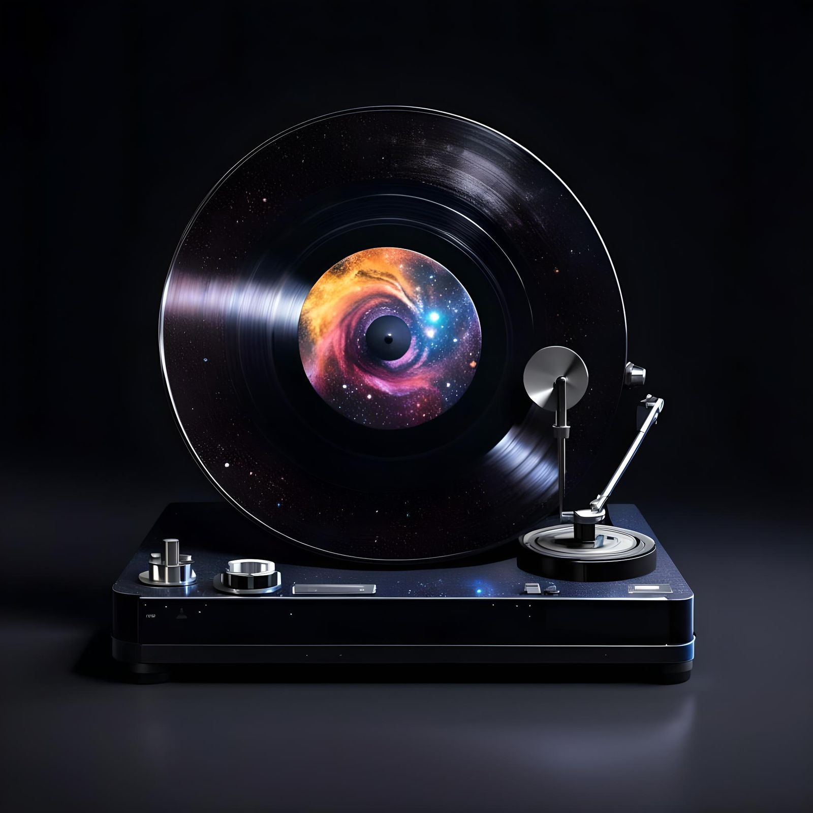 Andromeda Galaxy Vinyl Record in Hubble Style