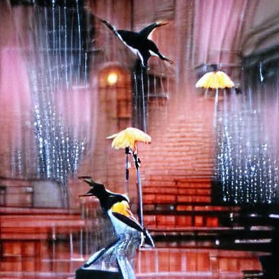 Person Singing in the Rain