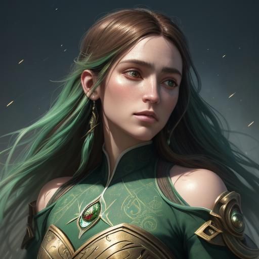 Hermione Portrait with Art Nouveau Flair