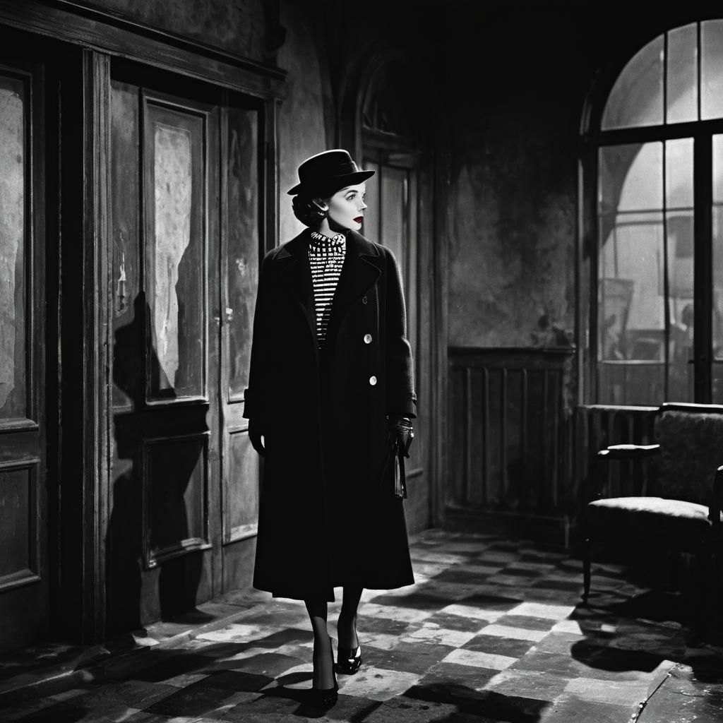 Anguish in Film Noir with Contrasting Colors