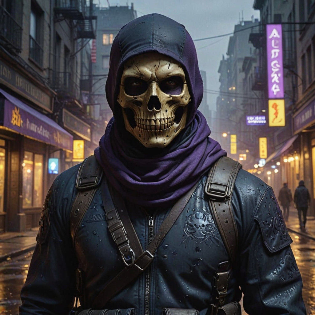 Shadow Warrior in Dark Fantasy Heroic Pose