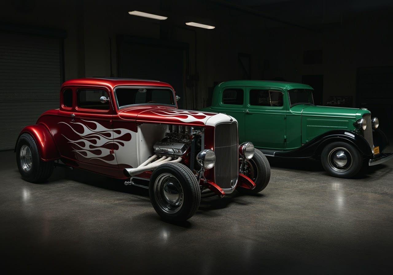 Vintage Garage Oasis with Two 1930s Marvels