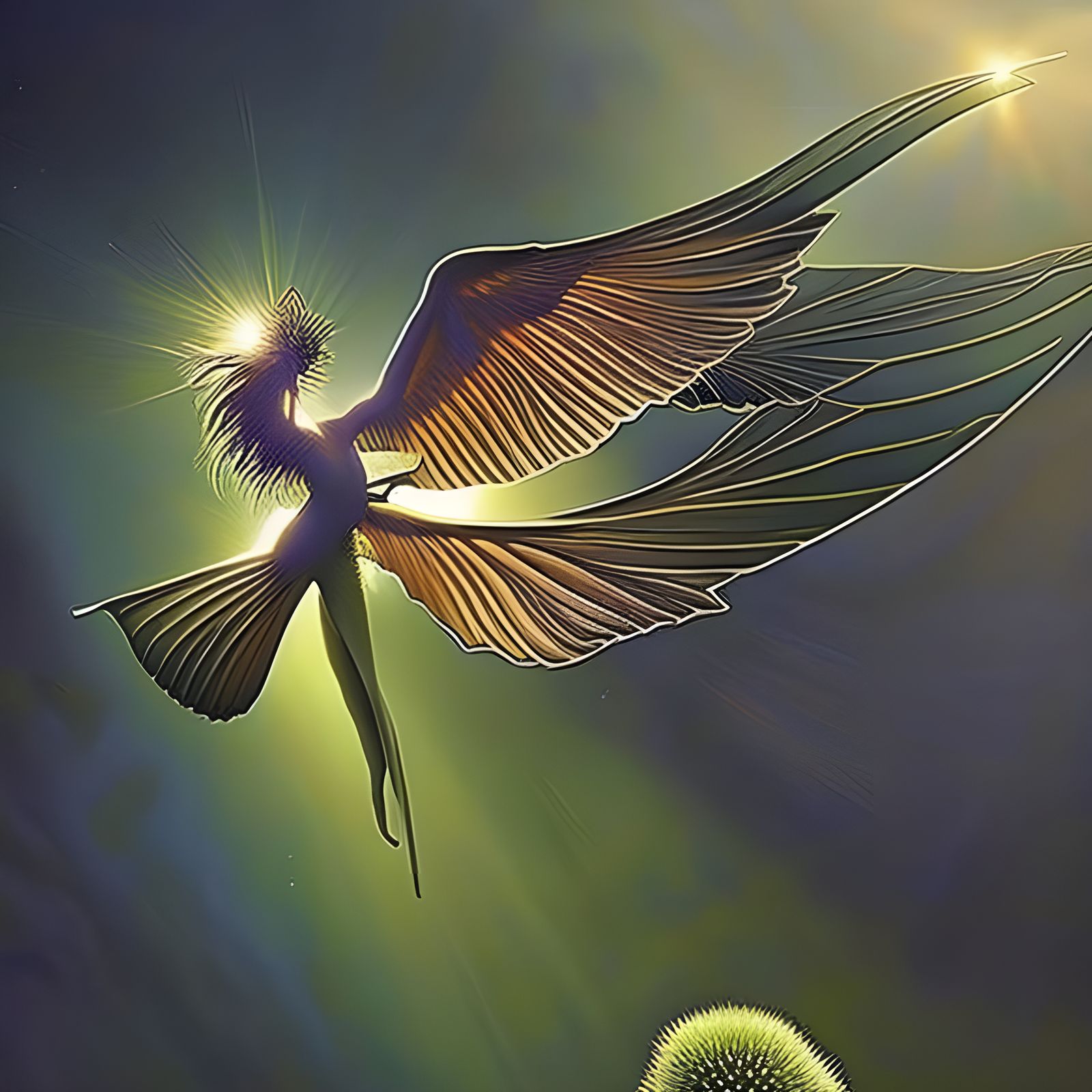 Surreal Light Streamers in Hyperdetailed Photorealistic Styl...