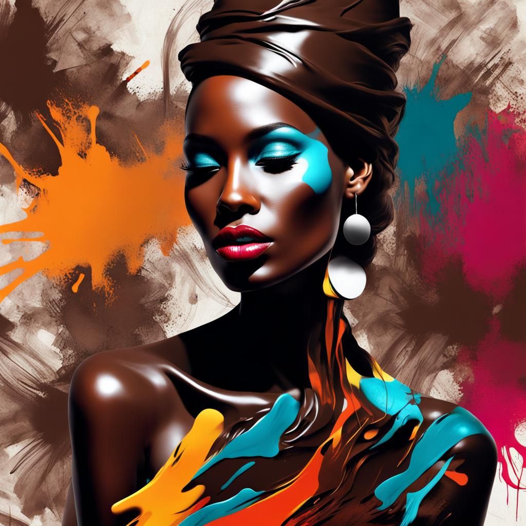 Abstract Fashionista: A Surreal Living Canvas