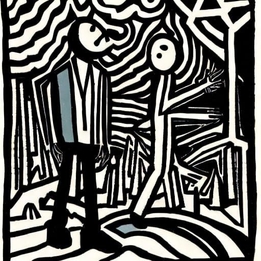 Figure Defies Cruel Order in Desolate Excavation Site, a Hau...